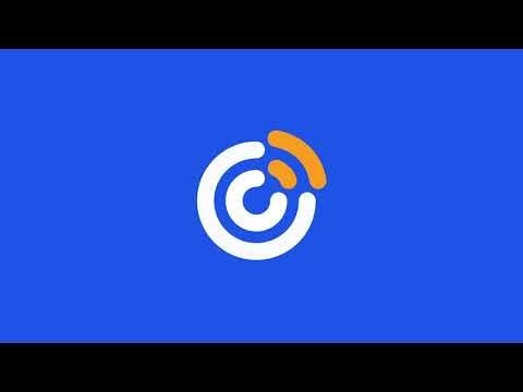 Thumbnail of simple & effective explainer video of Constant Contact - white and orange comapny logo on vivid blue background