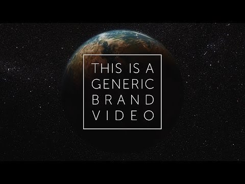 video screenshot dark space with planet earth and stars with contrasted title saying This is a generic brand video